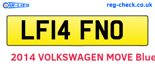 LF14FNO are the vehicle registration plates.