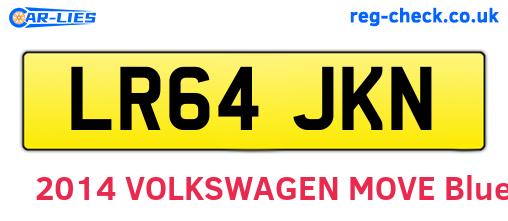 LR64JKN are the vehicle registration plates.