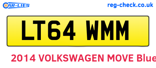 LT64WMM are the vehicle registration plates.