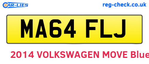 MA64FLJ are the vehicle registration plates.