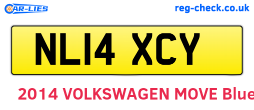 NL14XCY are the vehicle registration plates.