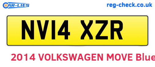 NV14XZR are the vehicle registration plates.