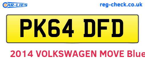 PK64DFD are the vehicle registration plates.