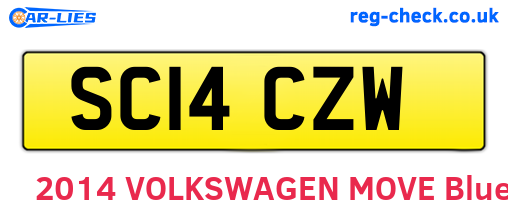 SC14CZW are the vehicle registration plates.