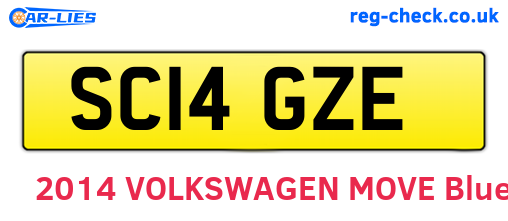 SC14GZE are the vehicle registration plates.