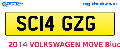 SC14GZG are the vehicle registration plates.