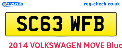 SC63WFB are the vehicle registration plates.