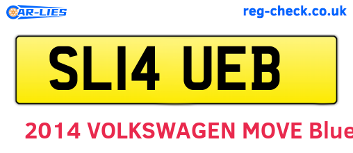 SL14UEB are the vehicle registration plates.