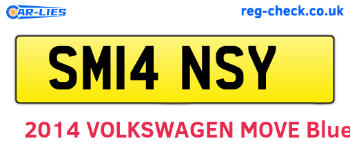 SM14NSY are the vehicle registration plates.