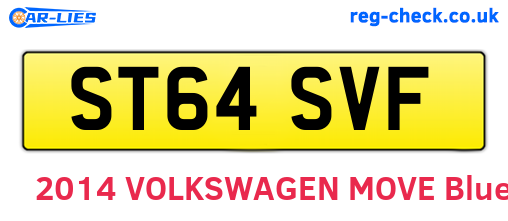 ST64SVF are the vehicle registration plates.