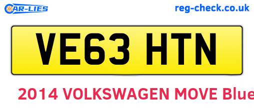VE63HTN are the vehicle registration plates.