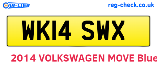WK14SWX are the vehicle registration plates.