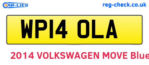 WP14OLA are the vehicle registration plates.