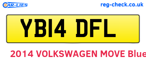 YB14DFL are the vehicle registration plates.