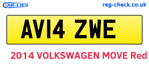 AV14ZWE are the vehicle registration plates.