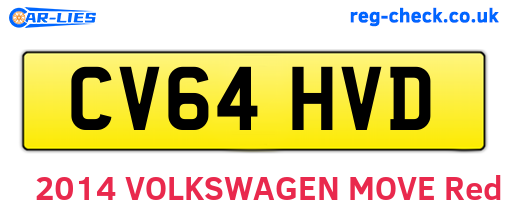 CV64HVD are the vehicle registration plates.