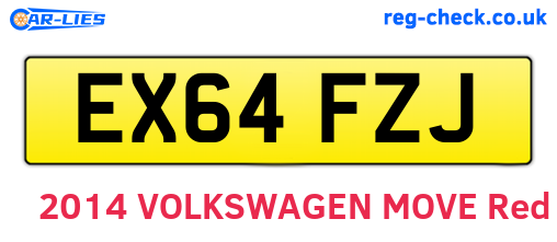 EX64FZJ are the vehicle registration plates.