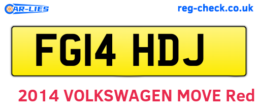 FG14HDJ are the vehicle registration plates.