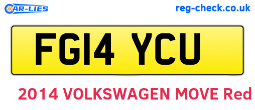 FG14YCU are the vehicle registration plates.