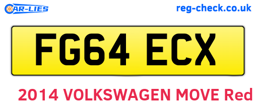 FG64ECX are the vehicle registration plates.