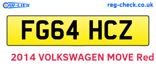 FG64HCZ are the vehicle registration plates.