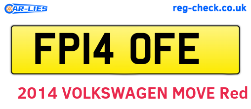 FP14OFE are the vehicle registration plates.