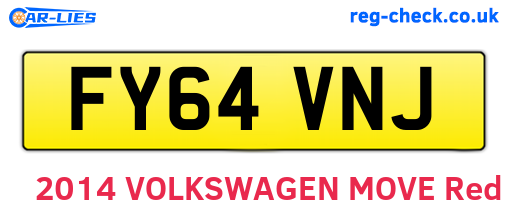 FY64VNJ are the vehicle registration plates.