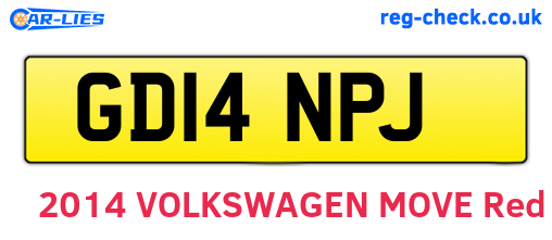 GD14NPJ are the vehicle registration plates.