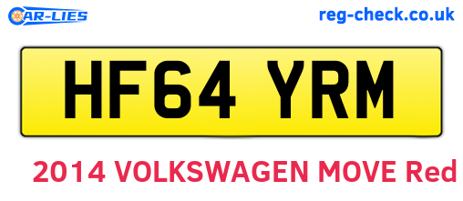 HF64YRM are the vehicle registration plates.