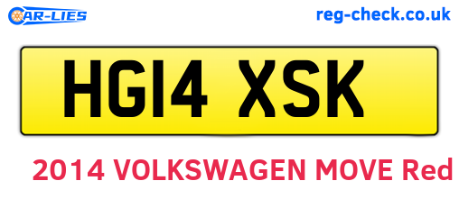 HG14XSK are the vehicle registration plates.