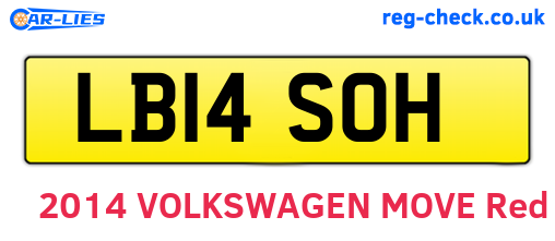 LB14SOH are the vehicle registration plates.