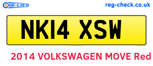 NK14XSW are the vehicle registration plates.