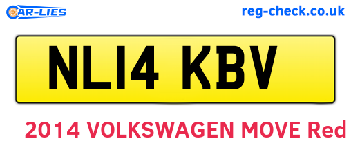 NL14KBV are the vehicle registration plates.