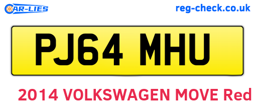 PJ64MHU are the vehicle registration plates.