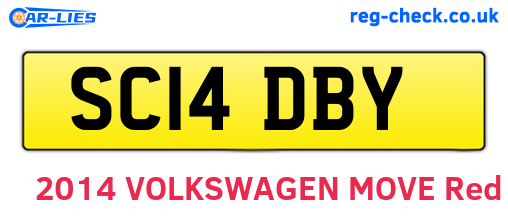 SC14DBY are the vehicle registration plates.