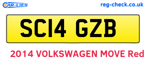 SC14GZB are the vehicle registration plates.