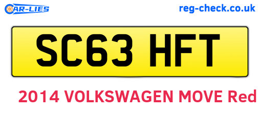 SC63HFT are the vehicle registration plates.