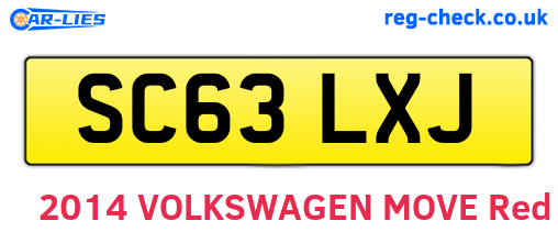 SC63LXJ are the vehicle registration plates.
