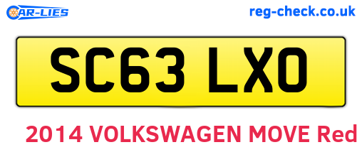 SC63LXO are the vehicle registration plates.