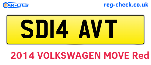 SD14AVT are the vehicle registration plates.