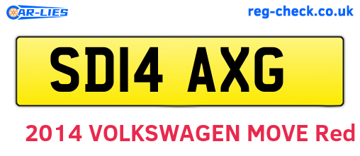 SD14AXG are the vehicle registration plates.