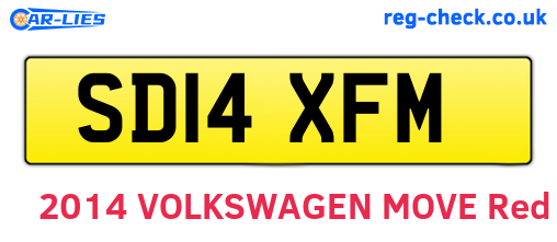 SD14XFM are the vehicle registration plates.