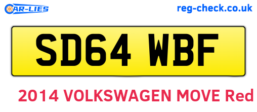 SD64WBF are the vehicle registration plates.