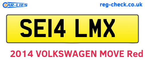 SE14LMX are the vehicle registration plates.