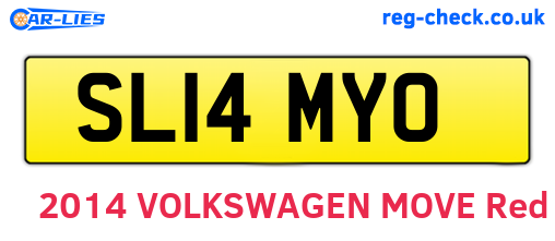 SL14MYO are the vehicle registration plates.