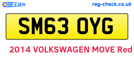 SM63OYG are the vehicle registration plates.