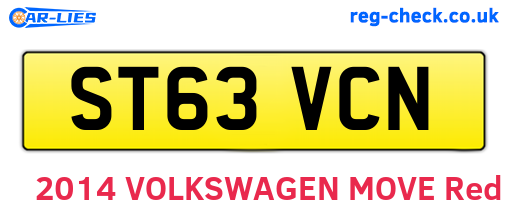ST63VCN are the vehicle registration plates.