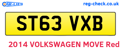 ST63VXB are the vehicle registration plates.
