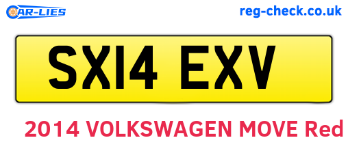 SX14EXV are the vehicle registration plates.