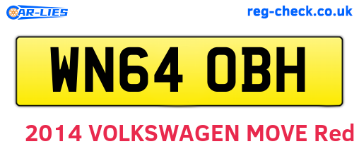 WN64OBH are the vehicle registration plates.
